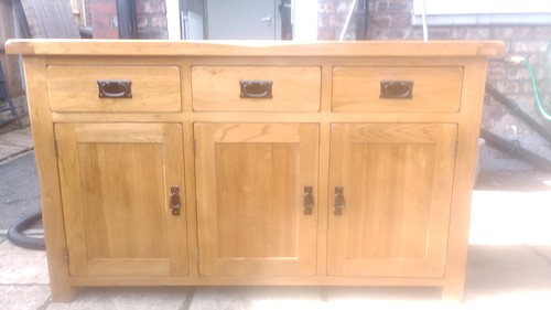 Solid oak sideboard excellent - solid,