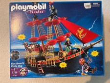 Playmobil 5736 Blackbeard’s Pirate Ship–100% + Box + Instruction + Bonus Figures