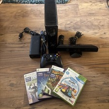 Microsoft Xbox 360 Slim 250GB Gloss Black Console with Kinect and 4 games