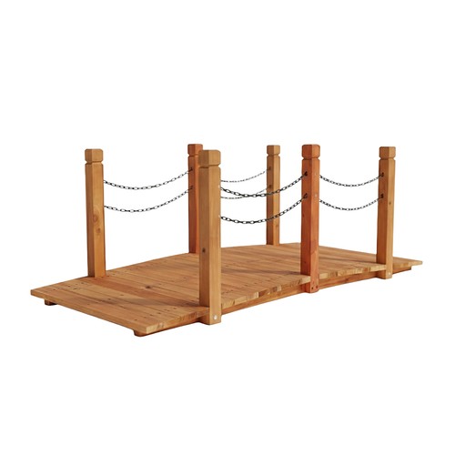 Garden wooden arched - , bridge