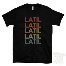 LATIL REPEATED RETRO STYLE T-SHIRT mens & womens novelty cool name gift