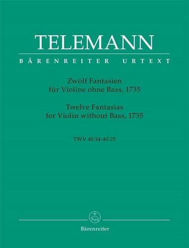 Twelve fantasias for violin - fantasias,