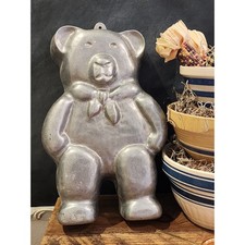 Vintage Cast Aluminum Teddy Bear Figural Cake Pan, Kitchen Decor