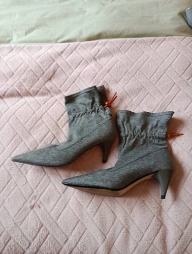 Zara stretch ankle boots grey - zara,