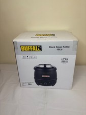 Buffalo 10L Soup Kettle – Electric Wet Heat – 35°C–95°C – Black – Perfect Condit