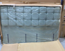 HYPNOS Emperor Headboard Grace Euro Slim 200cm 6FT6 in Cedar Mint RRP £1380