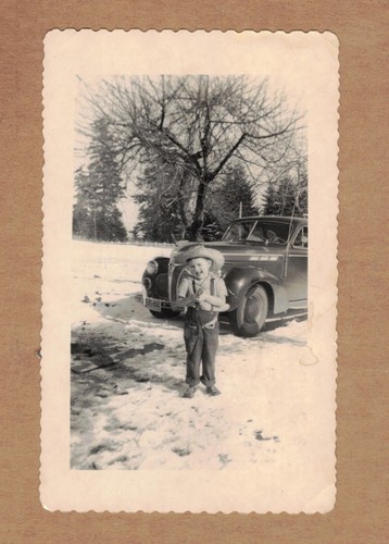 Old photo little boy with - old, a