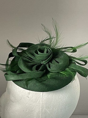 Emerald green fascinator hat - fascinator,