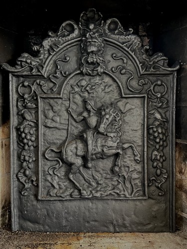 Cast iron fireback george - fireback,