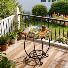 Garden Round Mosaic Table