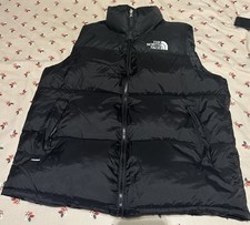 North Face Jacket Mens XL  Black Nuptse 700 Goose Down Bodywarmer Puffer Vest