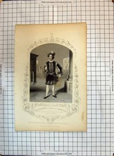 Old Print Portrait Mr Richings Philadelphia Theatre Mercutio Romeo Juliet