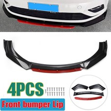 For Toyota Yaris 2007-2019 Universal Front Bumper Spoiler Splitter Red 2 Layer