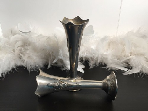 Vintage silver plated bud vase - vintage,