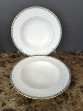 Set Of 2 Royal Worcester Francesca Rimmed Soup Bowls 1991 England 