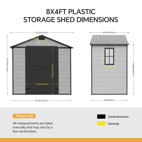 Plastic garden shed - shed, 8x4ft