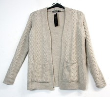 Ladies Cable Knit Open Front