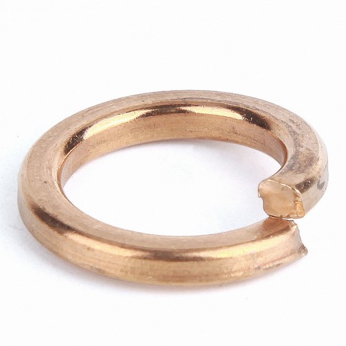 Solid brass split - lock, washers