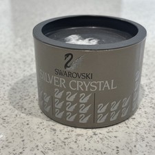 Swarovski Silver Crystal Cylinder Empty Storage Box Only