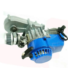 49CC MINI DIRT BIKE COMPLETE ENGINE WITH TRANSFER BOX BLUE PULL START MINI MOTO