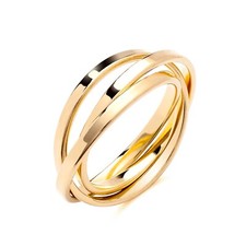9ct Yellow Gold on Silver Russian Wedding Band Ring size K to S