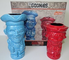 Geeki Tikis THE GOONIES SLOTH & CHUNK Licensed Ceramic Tiki Mugs USA Only Set ✅