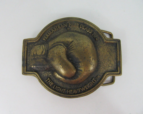 Vintage brass belt - buckle, with