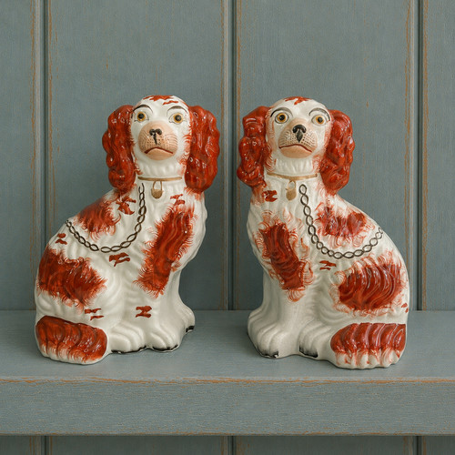 Antique pair red - pair, white