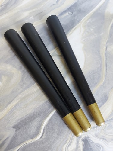Vintage black tapered wood - 3,