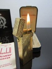 Dunhill  Rollagas Lighter Gold Plated Diamond - Boxed