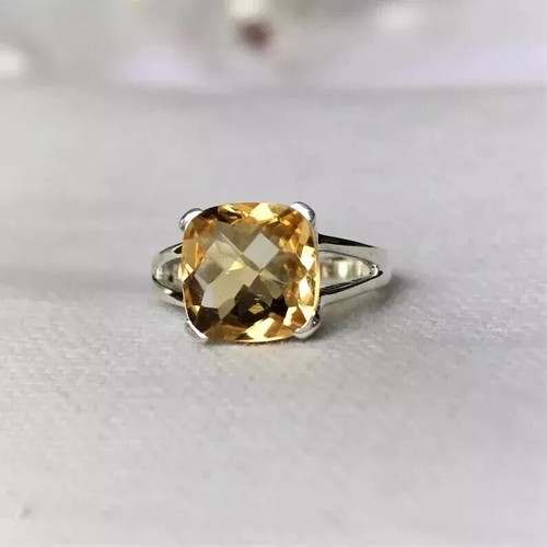 Citrine solid 925 - citrine, sterling