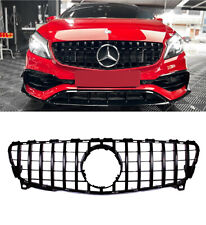 MERCEDES A CLASS W176 FRONT GRILLE PANAMERICANA GT STYLE GLOSS BLACK 2015-2018