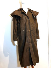 Wax Jacket Oil Skin by WEATHERS Full Length Coat M Vintage Made In Australia
