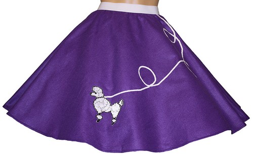 Purple felt poodle skirt - skirt, _