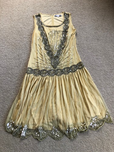 Heavily beaded cream - 20’s,