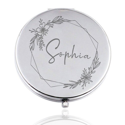 Personalised floral compact - floral,