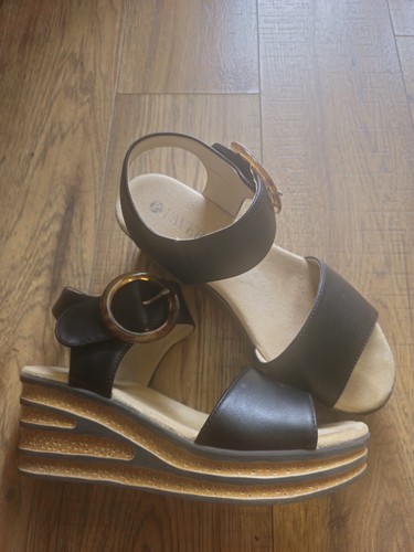 Wedges platform black leather - wedges,
