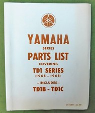 YAMAHA TD1 TD1B TD1C  PRODUCTION RACER MOTORCYCLE MANUAL PARTS BOOK 1965-1968