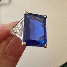 Thomas Sabo Ring Silver Sapphire  Size L 1/2 (52) 925 Sterling Silver RRP £125