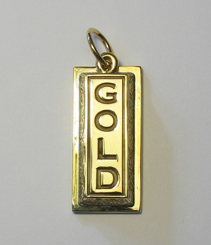 Ingot gold pendant 9ct - of,