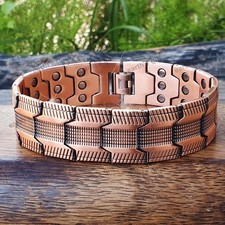 Pure Solid Copper Arthritis Therapy Magnetic Bracelet Pain Relief Men Women