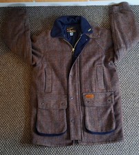 BRONTE * CLASSIC COUNTRY HERRINGBONE TWEED QUILTED JACKET (HUNTING / FISHING) XL