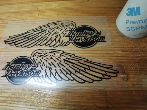 Harley davidson wings - wings, black