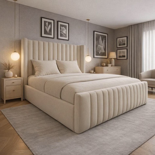New winged panel bed frame - bed,