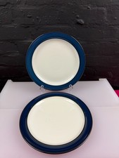 2 x Denby Boston Blue Dinner Plates 2nd Quality 10.5" Wide 3 Sets Available