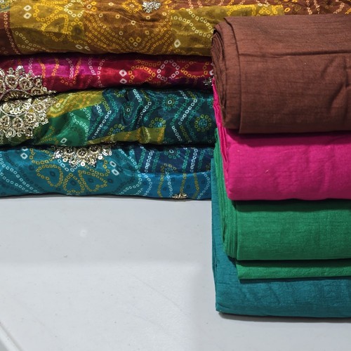 Bandhani print organza fabric - organza,