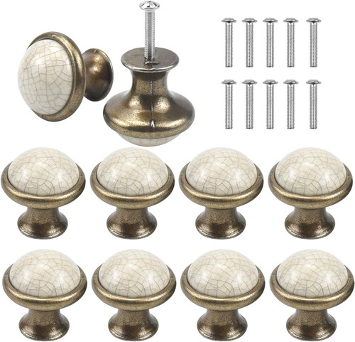 Vintage 10pcs ceramic round - 10pcs,
