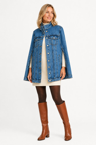Zara women denim cape - women’s,