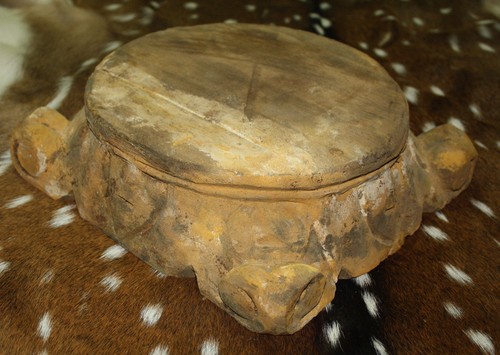 Carved wooden pedestal base - wooden,