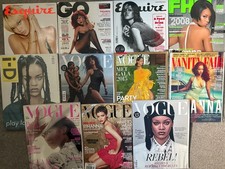 Rihanna magazine bundle lot x11 - Vogue UK US  i-D Esquire GQ FHM Vanity Fair